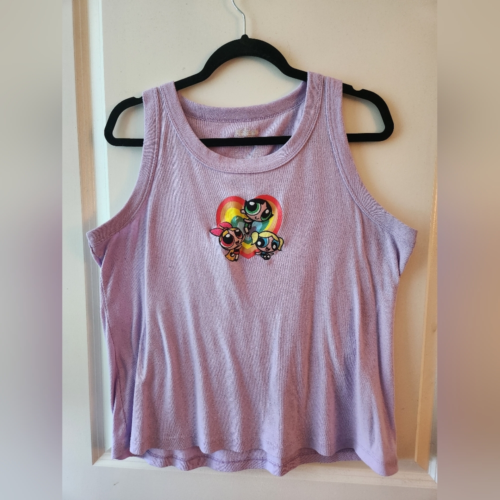 Power-Puff Girls CN Brand tank top, it is XXL, and is a light lavender